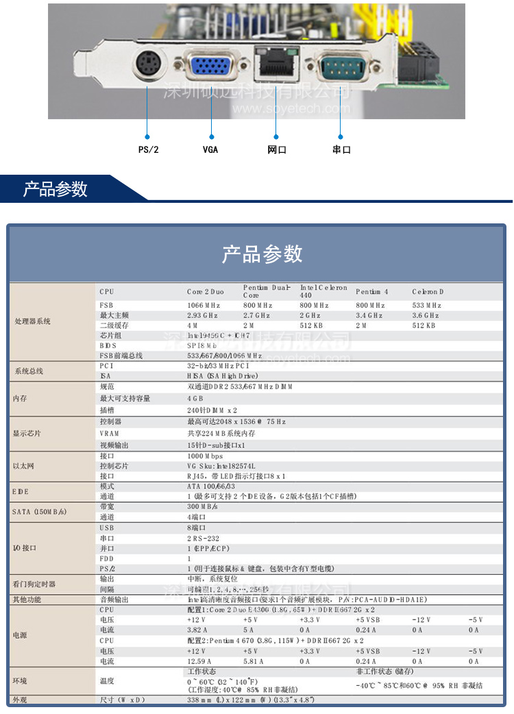研華PCA-6010VG工控主板 LGA775 Intel? Core? 2 Duo單板電腦，帶雙千兆和DVI接口