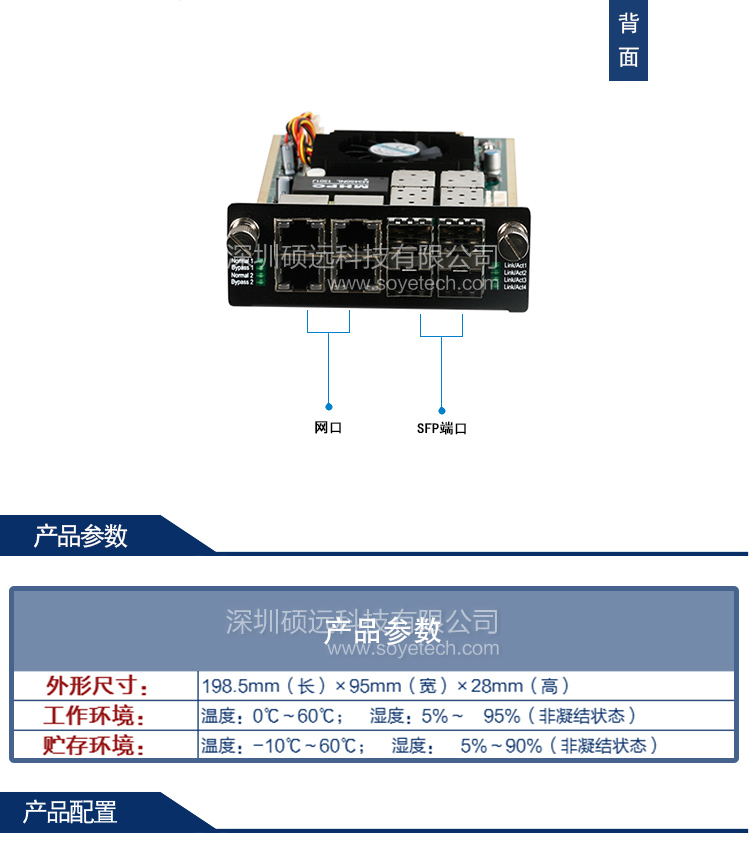 研祥四電口+四光口千兆網(wǎng)絡(luò)模塊，帶2組BYPASSENM-4824ES