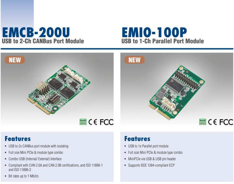 研華EMIO-100P 并行模塊，1 路，USB I/F