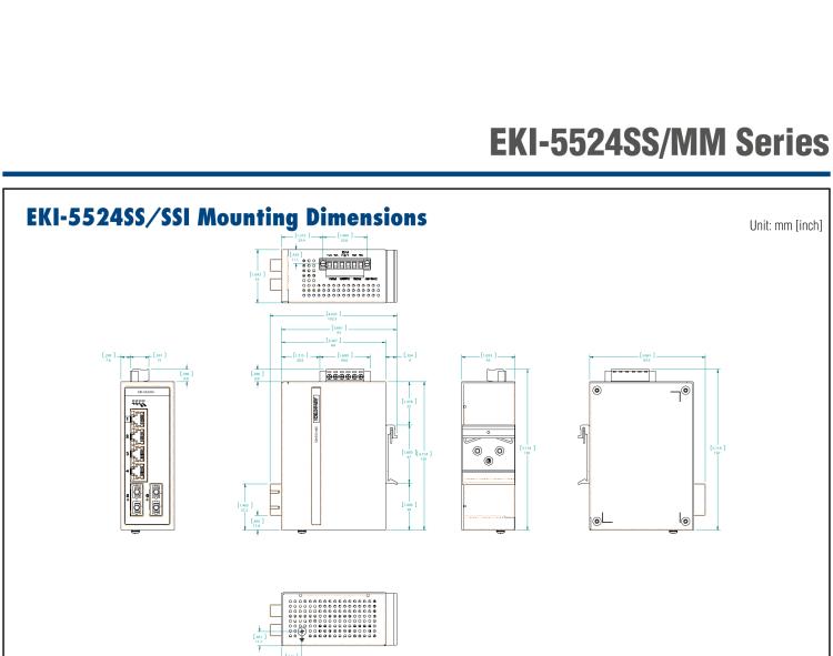 研華EKI-5524SSI-ST 2光4電百兆ProView(組態(tài))系列工業(yè)以太網(wǎng)交換機(jī)(包含單模/多模、SC/ST接口)