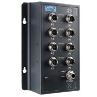 研華EKI-9508G-L 8個(gè)千兆M12端口非網(wǎng)管EN50155交換機(jī)，支持24/48 VDC供電