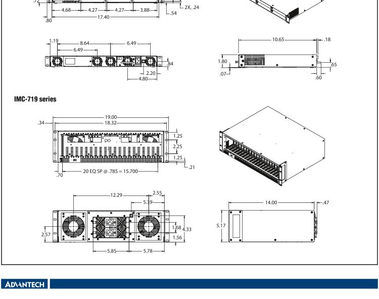 研華BB-850-10953-2DC 6 插槽 SNMP 可托管機(jī)箱，帶 2 個直流電源模塊
