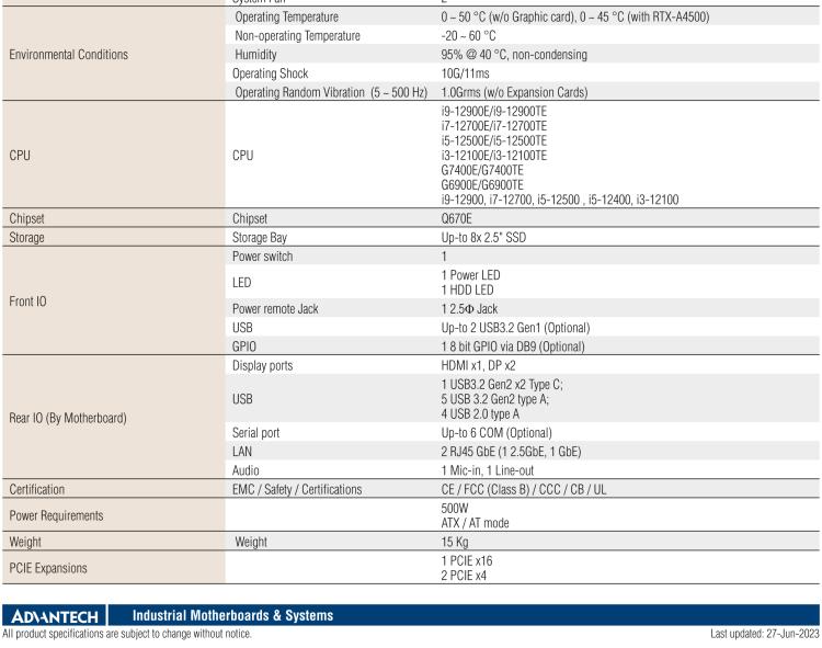 研華EPC-B3588 適配Intel 第12代 Core i 系列處理器，搭載Q670E芯片組?？纱钆銷VIDIA? RTX-A4500顯卡。3U高度，提供高端圖像處理應(yīng)用的解決方案。