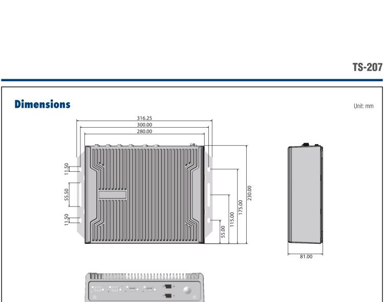 研華TS-207 搭載11th Gen. Intel Core無(wú)風(fēng)扇IP 65防護(hù)系統(tǒng)，車(chē)輛鐵路應(yīng)用