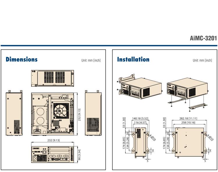 研華AIMC-3201 智能微型計(jì)算機(jī)，支持英特爾酷睿? i7/i5/i3 CPU，H81芯片組, 2個(gè)擴(kuò)展槽, 250W 80Plus 電源