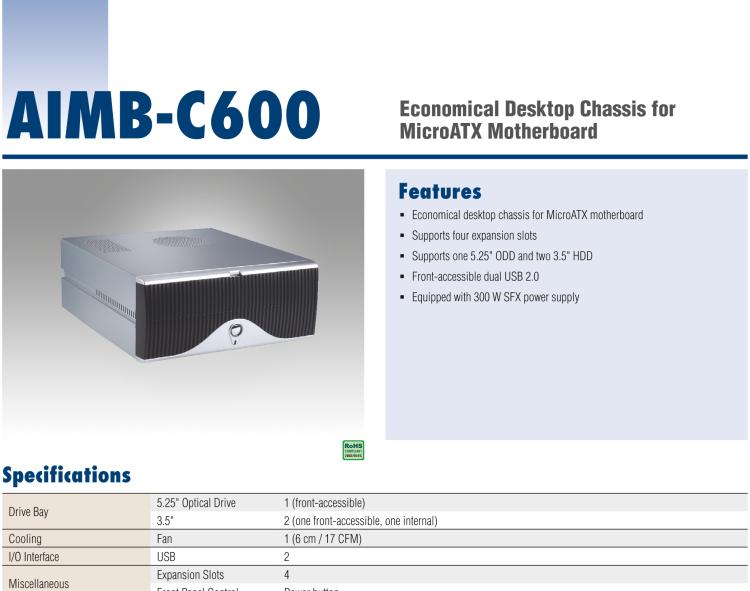 研華AIMB-C600 經(jīng)濟型臺式機箱，用于MicroATX 母板
