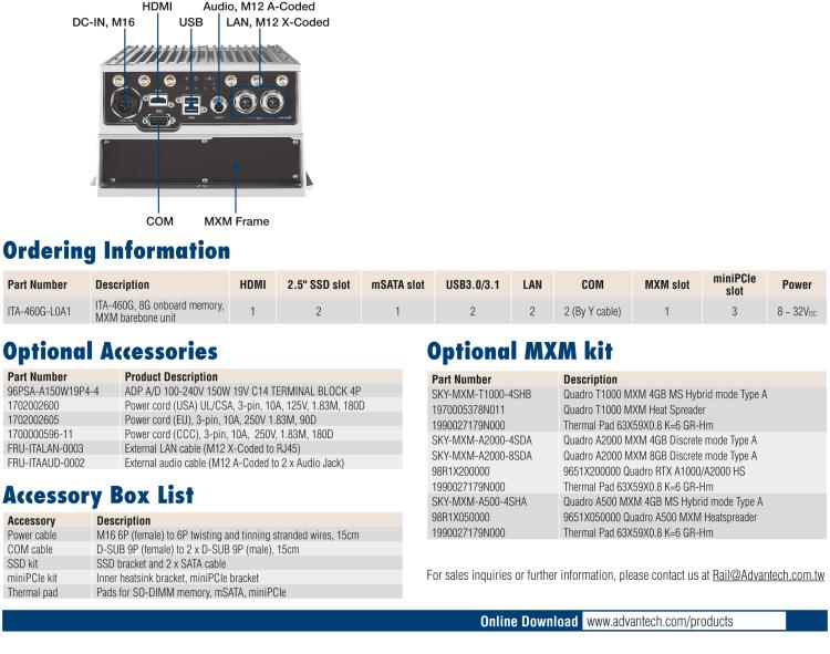 研華ITA-460G Intel? 8th/9th Gen Core? i CPU 防水無(wú)風(fēng)扇車(chē)載 AI 計(jì)算單元