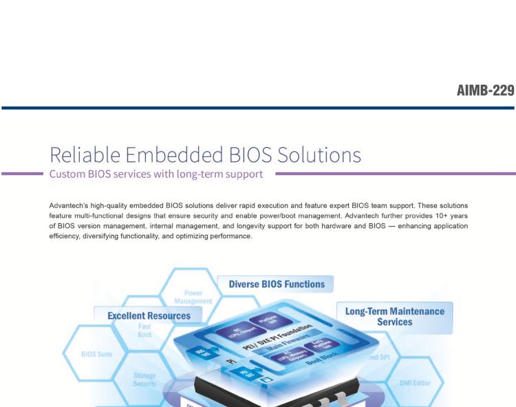 研華AIMB-229 板載AMD V2000系列8核/16線程CPU。視頻圖像處理性能強(qiáng)勁，接口豐富，超薄緊湊設(shè)計(jì)。