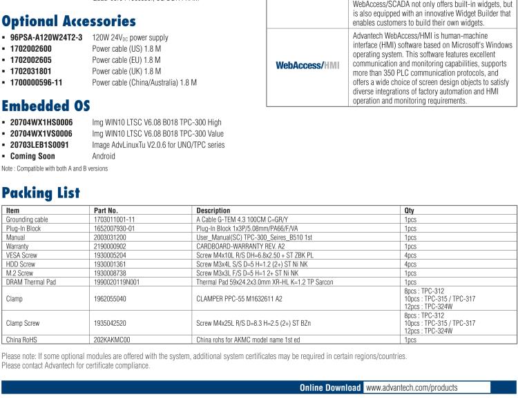 研華TPC-312 12.1" XGA TFT LED LCD工業(yè)平板電腦，搭載第八代Intel?Core?i3/ i5/ i7處理器，內(nèi)置8G DDR4 RAM
