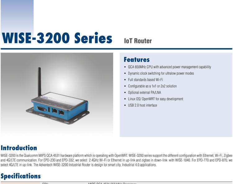 研華WISE-3240 研華EPD電子紙專用工業(yè)網(wǎng)關(guān)，以太網(wǎng)、 WIFI（AP）、Zigbee，專為智能城市、工業(yè)4.1應(yīng)用而設(shè)計(jì)。