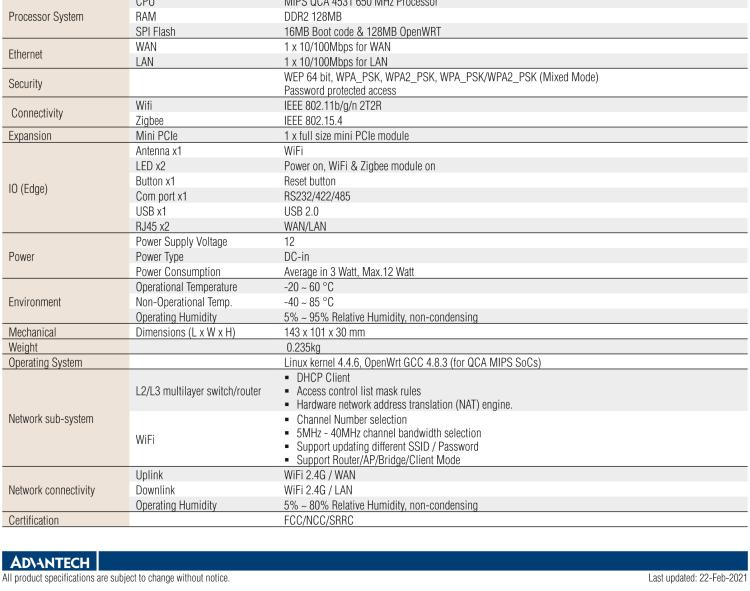 研華WISE-3220 研華EPD電子紙專用工業(yè)網(wǎng)關(guān)，以太網(wǎng)、 WIFI（AP），專為智能城市、工業(yè)4.0應(yīng)用而設(shè)計(jì)。