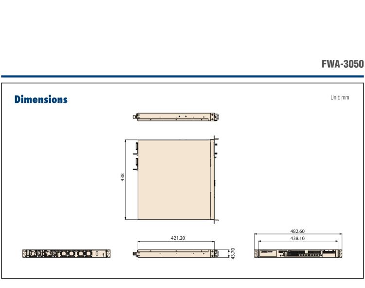 研華FWA-3050 基于Intel?Xeon D-2100系列處理器，用于uCPE和下一代防火墻的遠(yuǎn)程可管理1U網(wǎng)絡(luò)應(yīng)用平臺