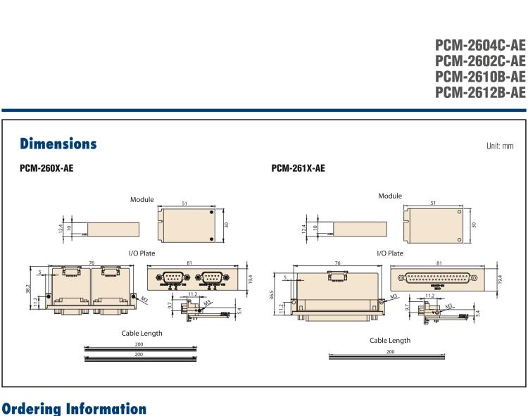 研華PCM-2612B 非隔離RS-422/485，4端口，DB9，PCIe I/F