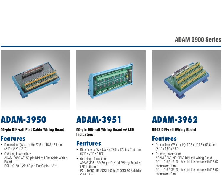 研華ADAM-39100 SCSI-100接線端子，DIN導軌支架