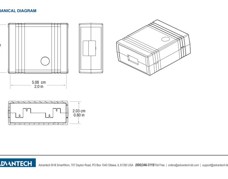 研華BB-UH401-2KV USB 2.0 2 kV隔離器，1端口，12 Mbps全速