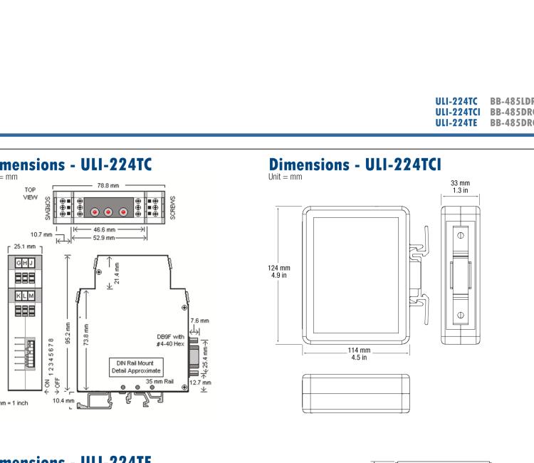 研華BB-485BAT3 ULI-224TB RS-232（DB9母頭至RS-422/485（接線端子）轉(zhuǎn)換器，電池供電